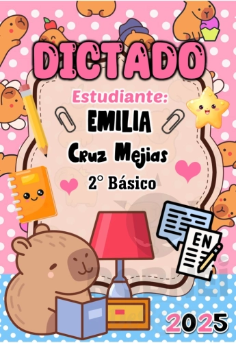 Capibara Kawaii Dictado